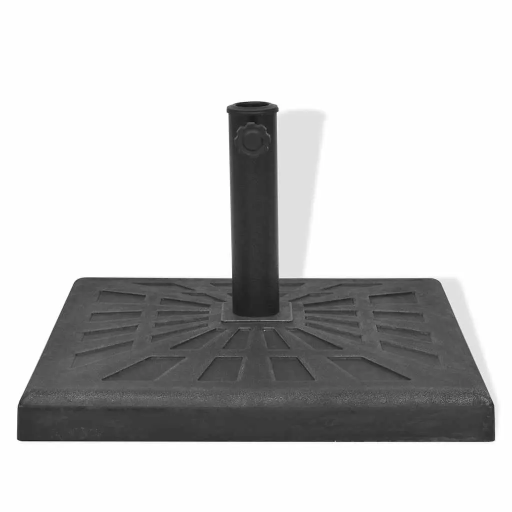 Parasol Base Square Resin Outdoor Umbrella Stand Locking Bolt Weather Resistant