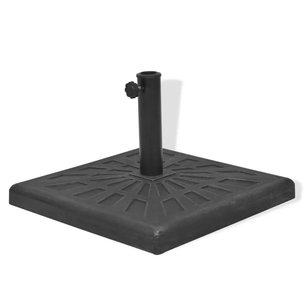 Parasol Base Square Resin Outdoor Umbrella Stand Locking Bolt Weather Resistant