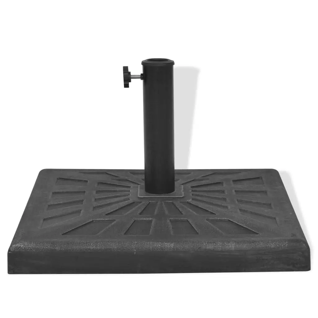 Parasol Base Square Resin Outdoor Umbrella Stand Locking Bolt Weather Resistant