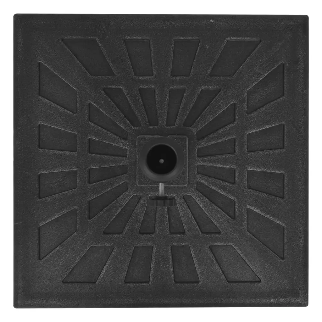 Parasol Base Square Resin Outdoor Umbrella Stand Locking Bolt Weather Resistant