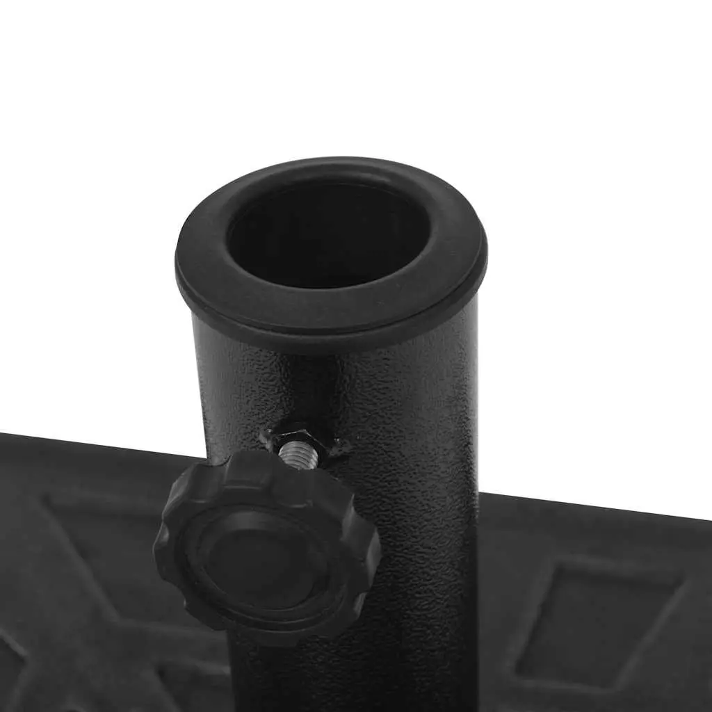 Parasol Base Square Resin Outdoor Umbrella Stand Locking Bolt Weather Resistant