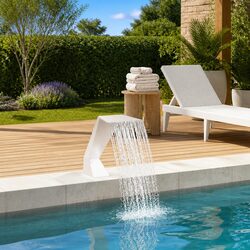 Stainless Steel Pool Fountain: 64 x 30 x 52 cm