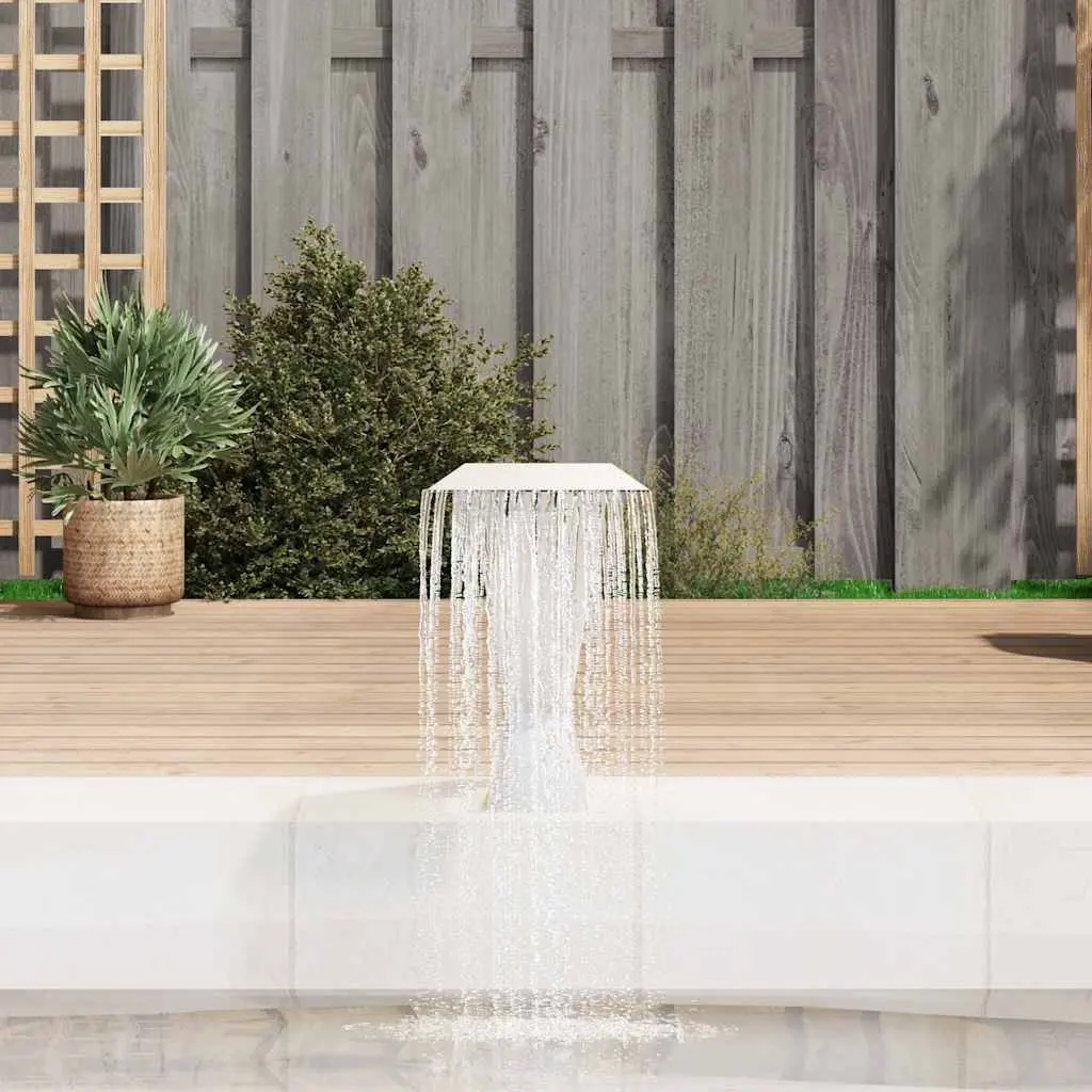 Pool Fountain Outdoor Garden Pond Silver Stainless Steel 64 x 30 x 52 cm