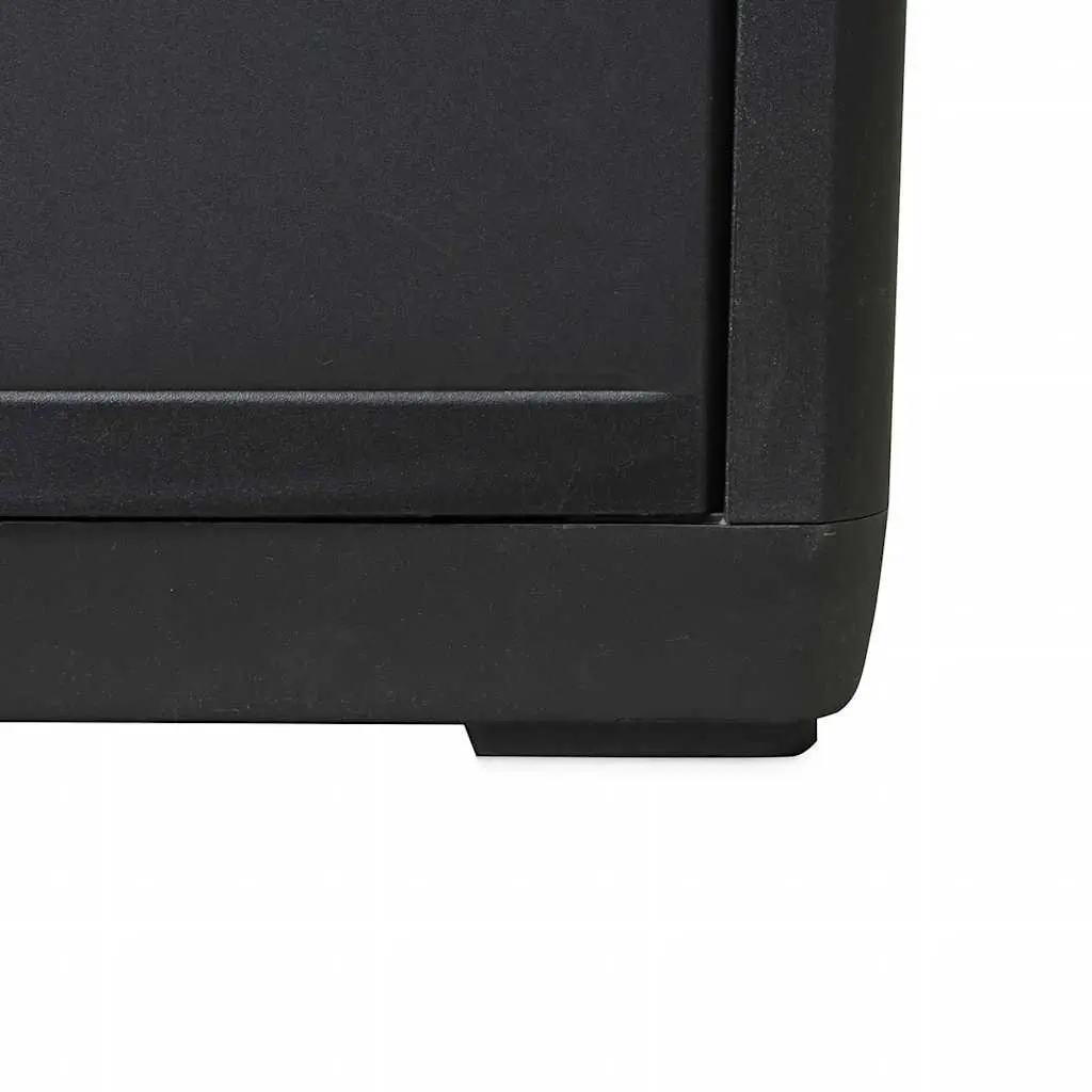 Garden Storage Cabinet Outdoor Patio Organiser Black 4 Shelves