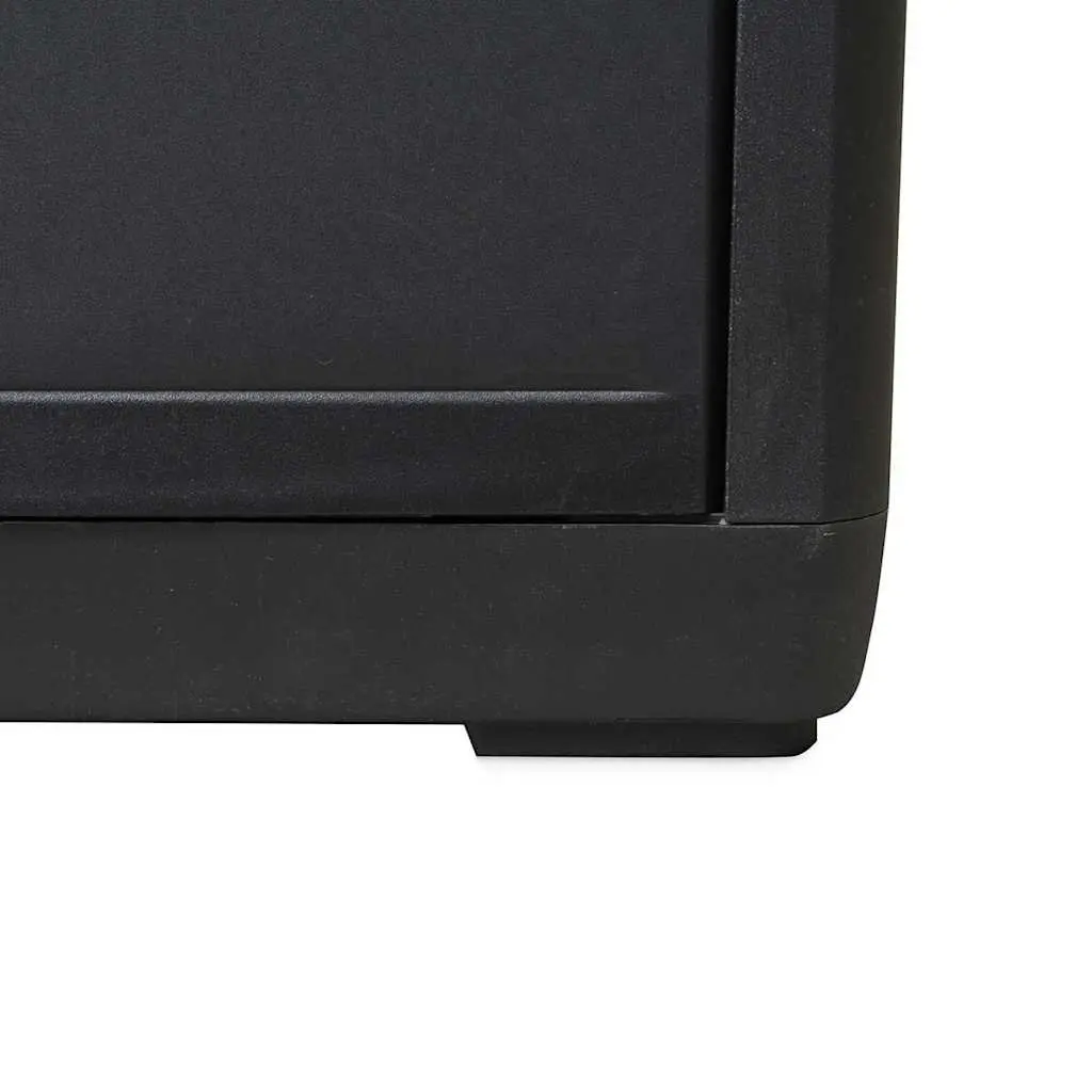 Black Outdoor Storage Cabinet with Two Adjustable Shelves