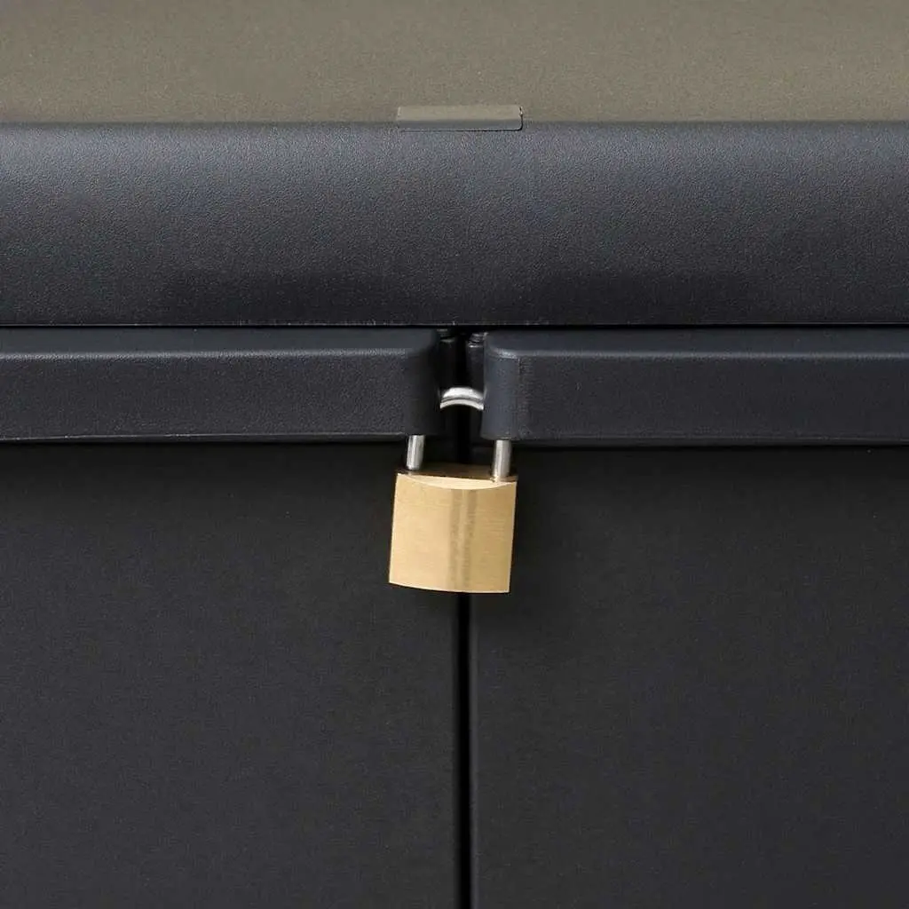 Outdoor Storage Cabinet Black Patio Shed 1 Adjustable Shelf
