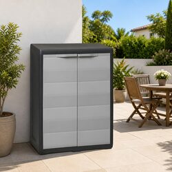 Compact Outdoor Storage Cabinet – 1 Adjustable Shelf