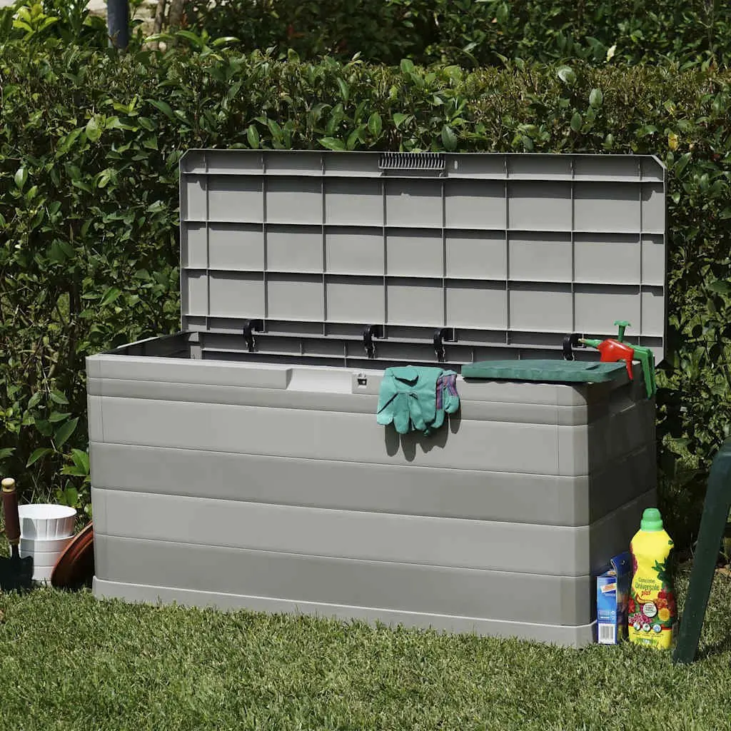 Garden Storage Box Outdoor Patio 117 x 45 x 56 cm Grey