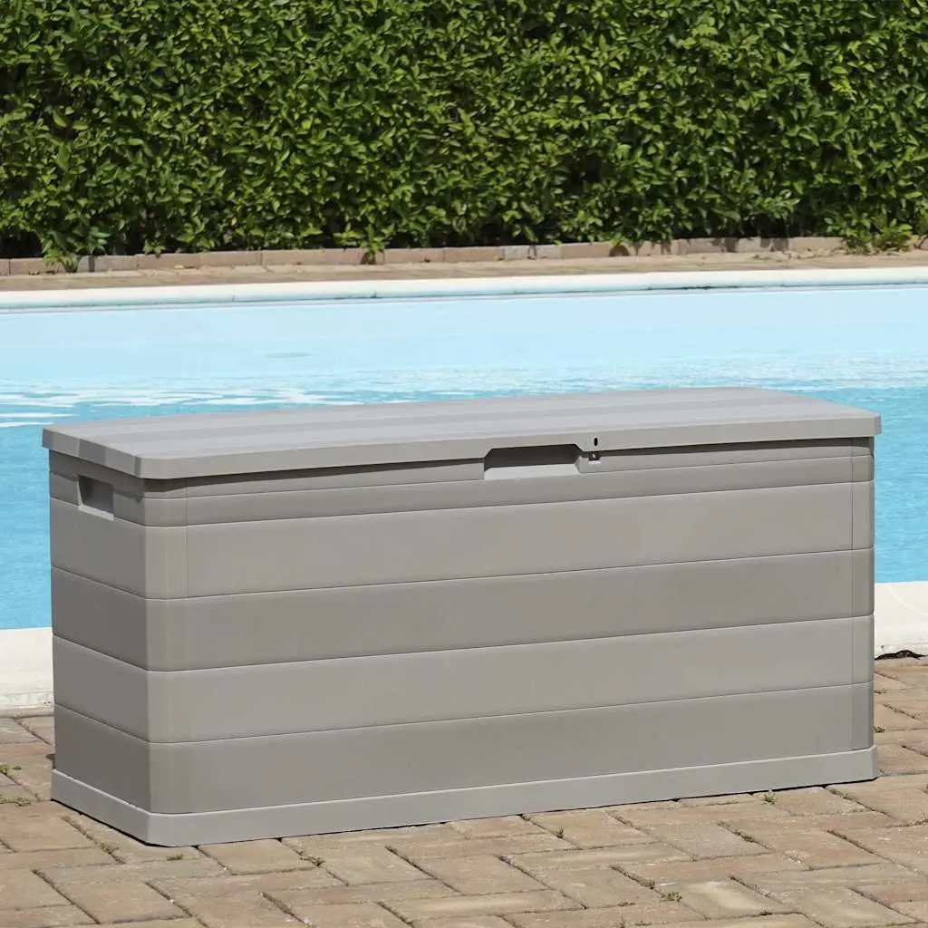Garden Storage Box Outdoor Patio 117 x 45 x 56 cm Grey
