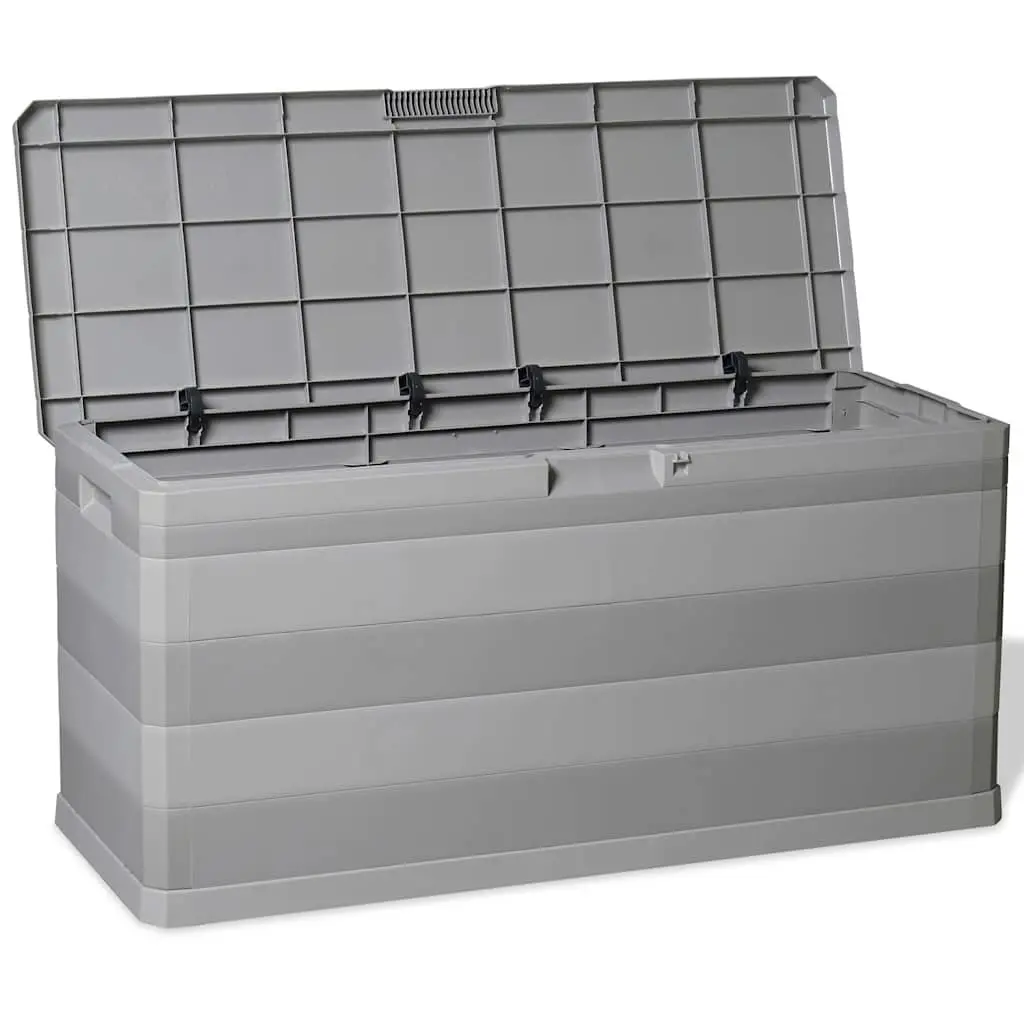 Garden Storage Box Outdoor Patio 117 x 45 x 56 cm Grey
