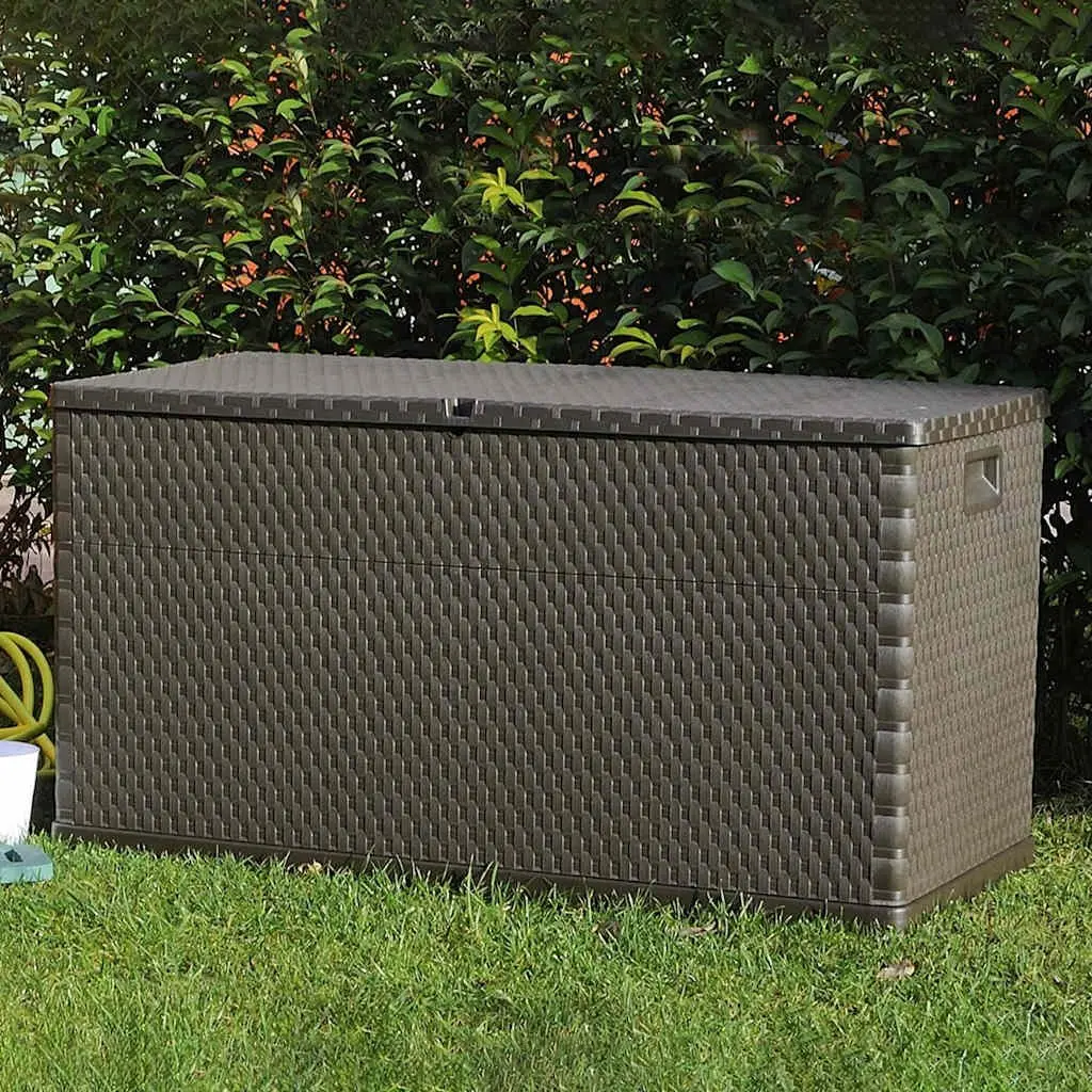 Garden Storage Box Outdoor Patio Brown 120 x 56 x 63 cm