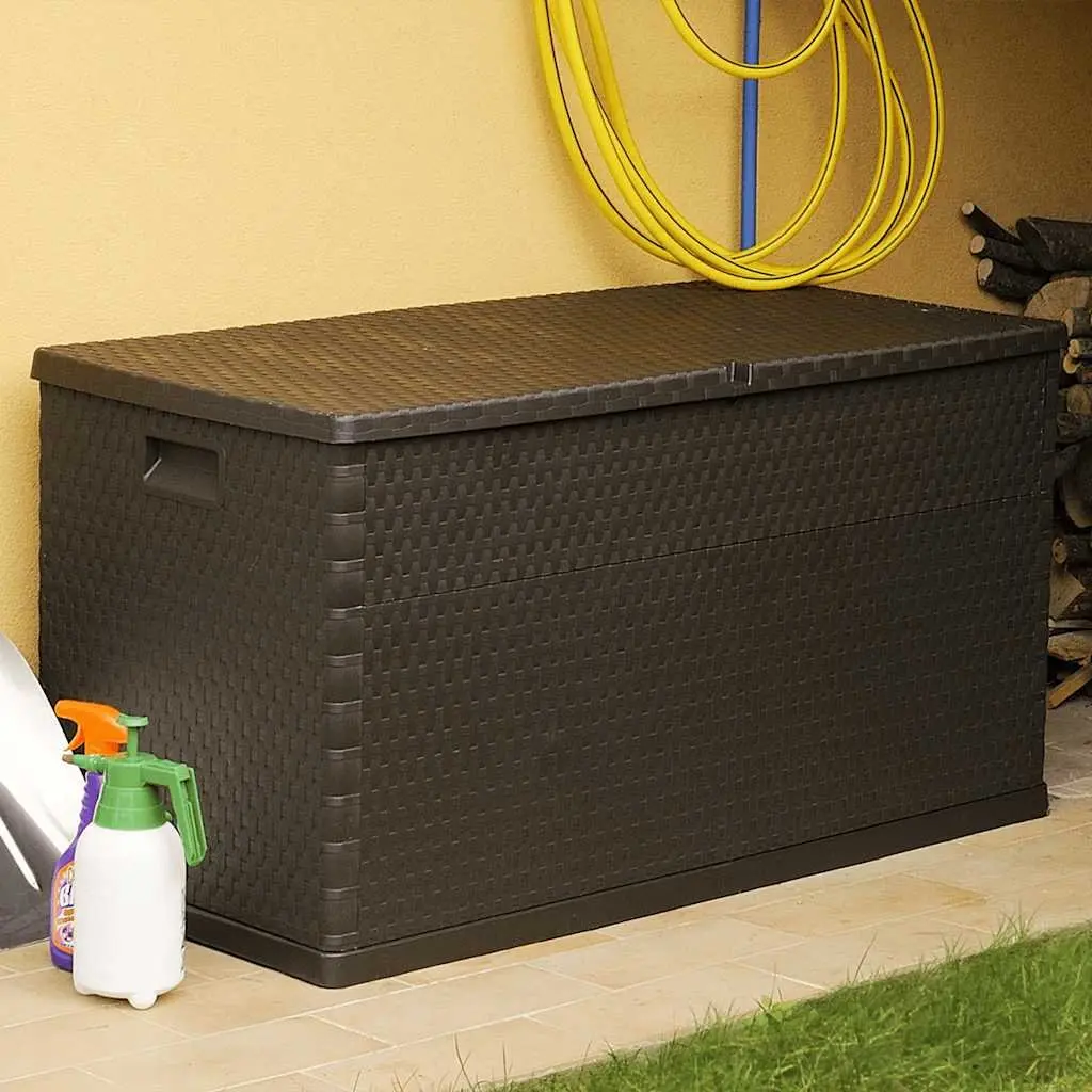 Garden Storage Box Outdoor Patio Brown 120 x 56 x 63 cm
