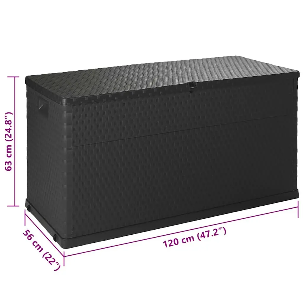 Anthracite Garden Storage Box 120x56x63cm