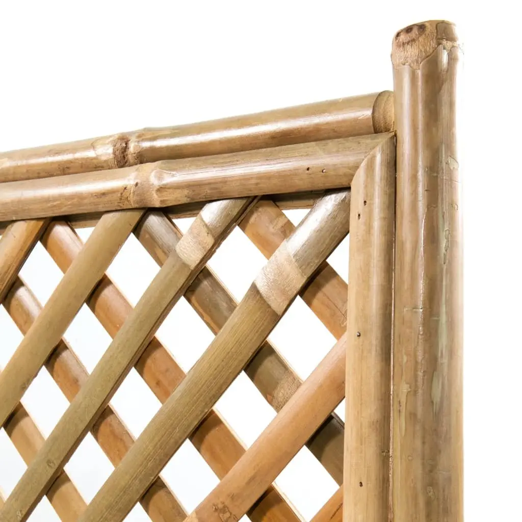 70cm Bamboo Raised Garden Bed with Trellis Structure