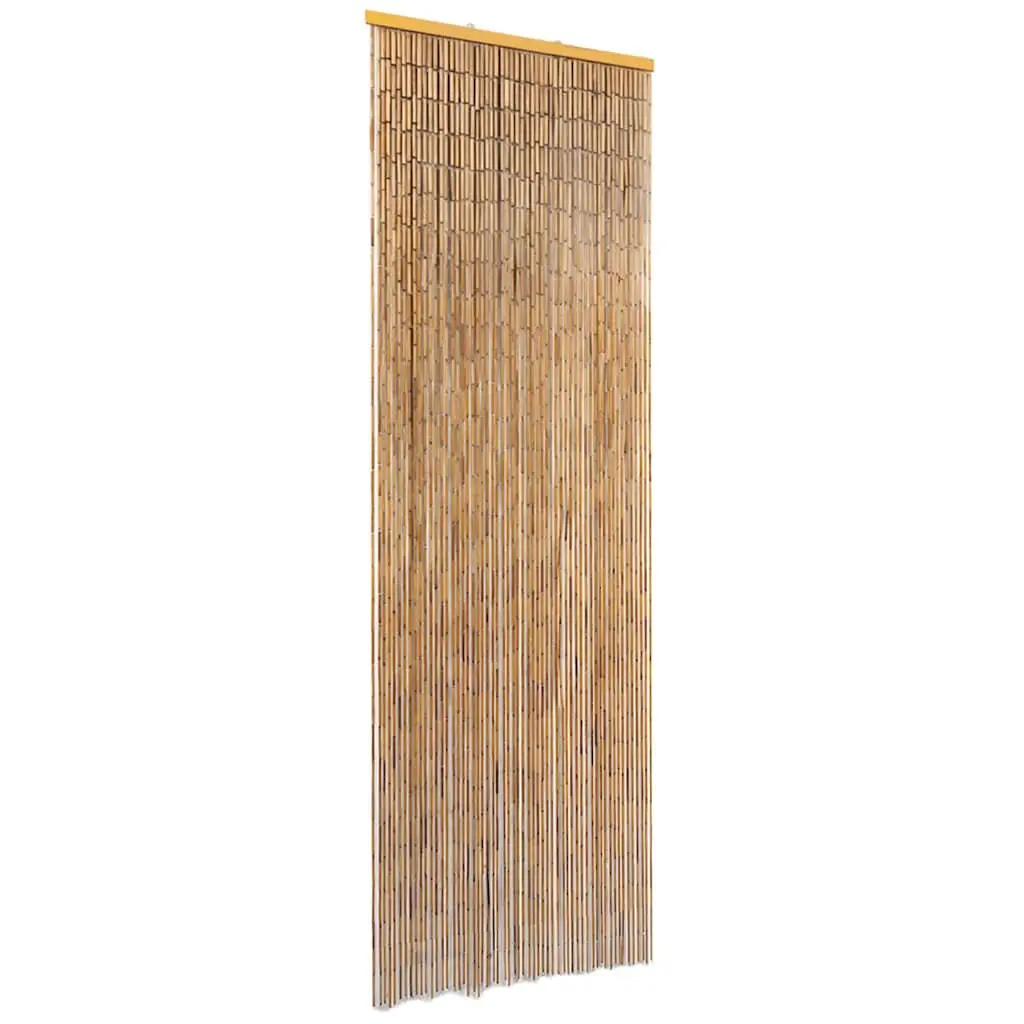 Bamboo Door Curtain Insect Screen Brown 56x185 cm Entrance Privacy Heat