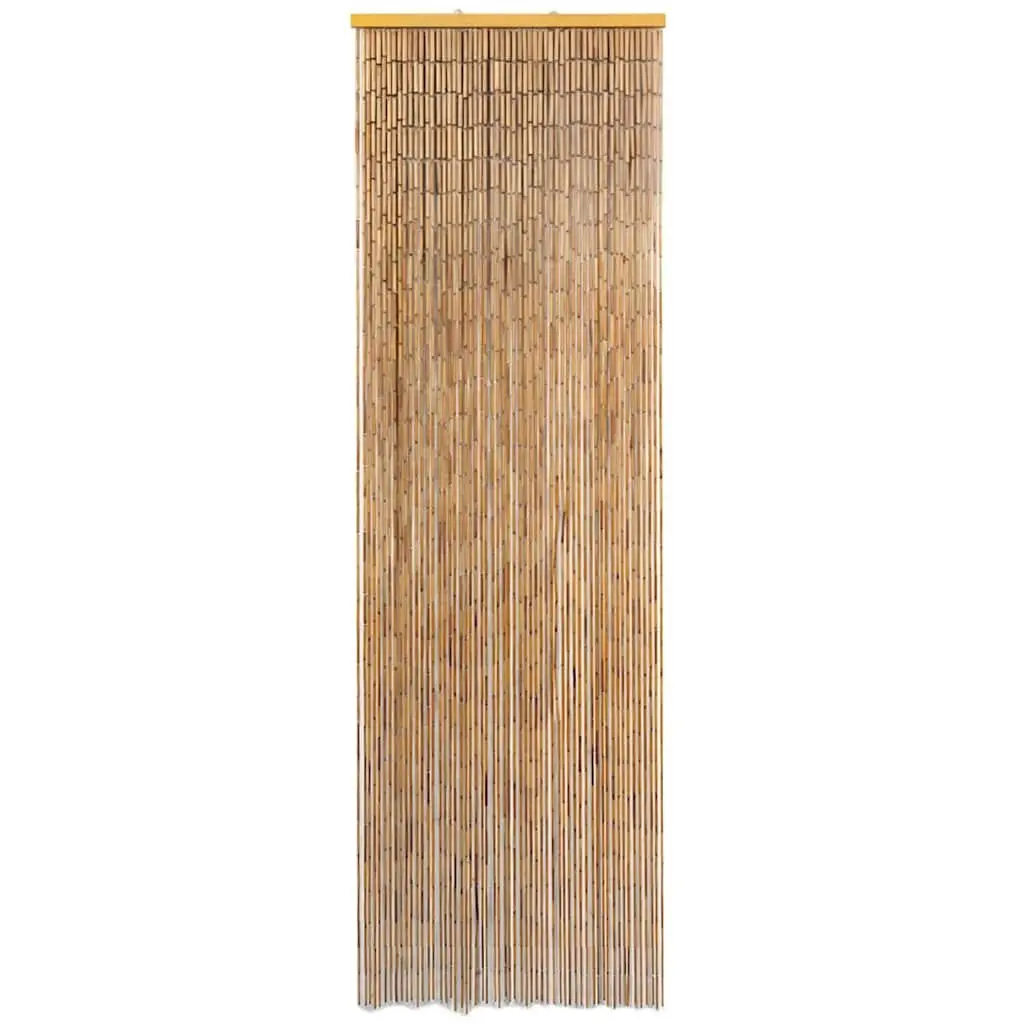 Bamboo Door Curtain Insect Screen Brown 56x185 cm Entrance Privacy Heat