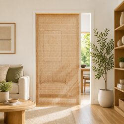 Brown Bamboo Door Curtain 120x220 cm - Specs Inside
