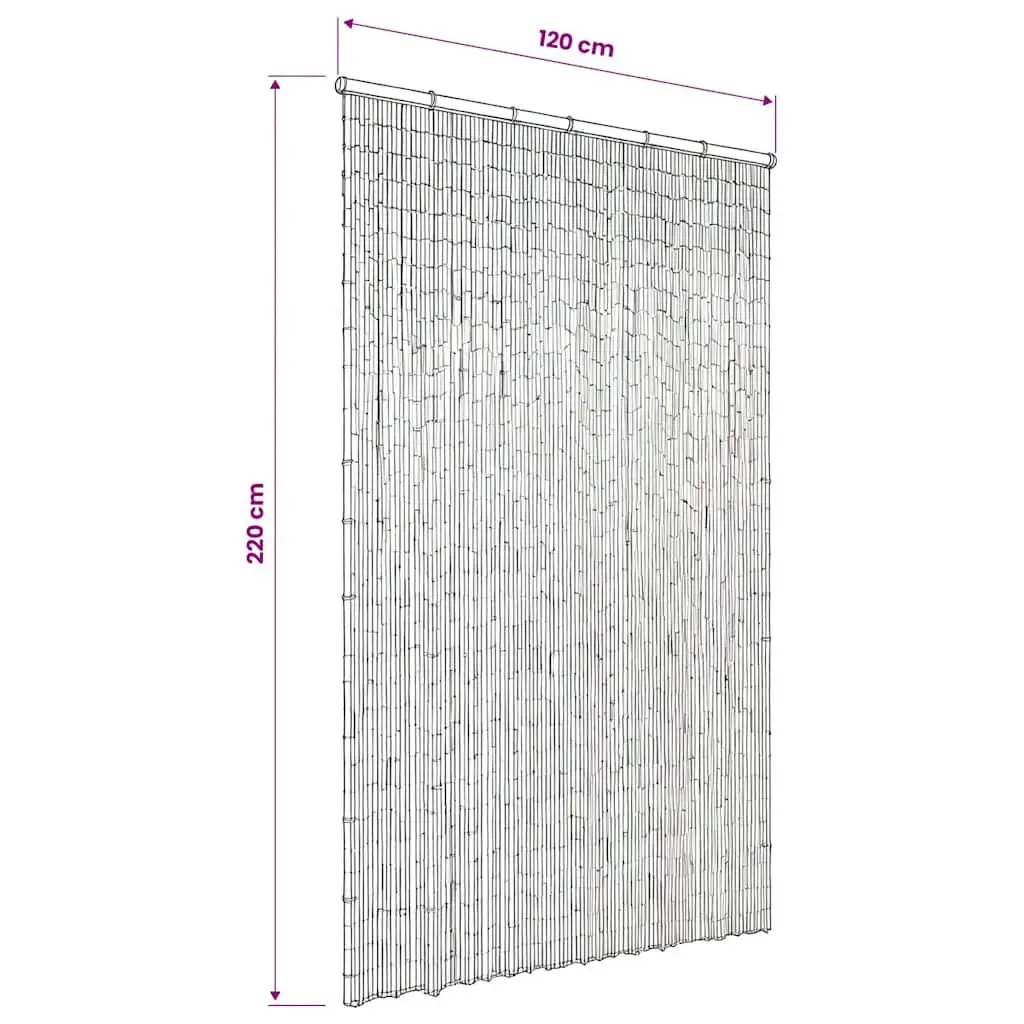 Bamboo Door Curtain Brown 120x220 cm Insect Screen Privacy Decor