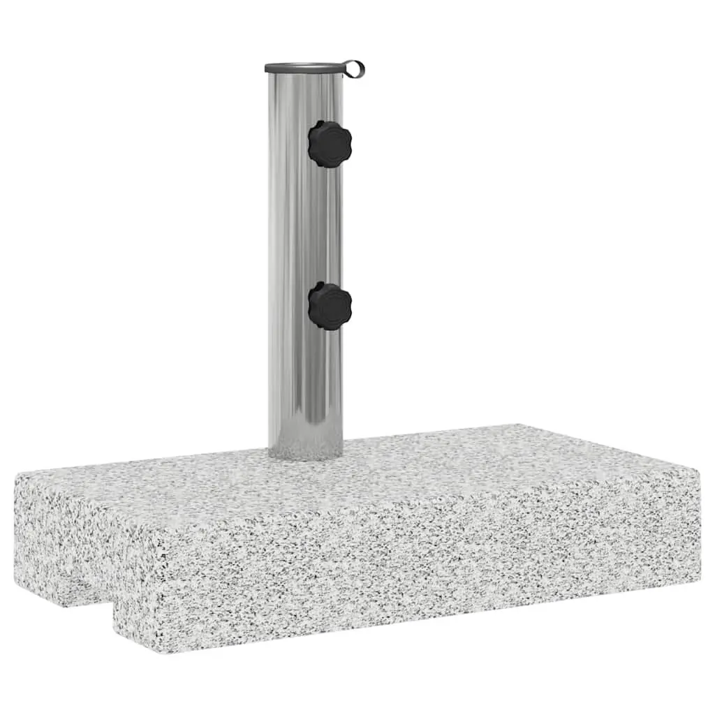 Rectangular Granite Parasol Base 25kg Outdoor Umbrella Stand Grey Heavy Duty