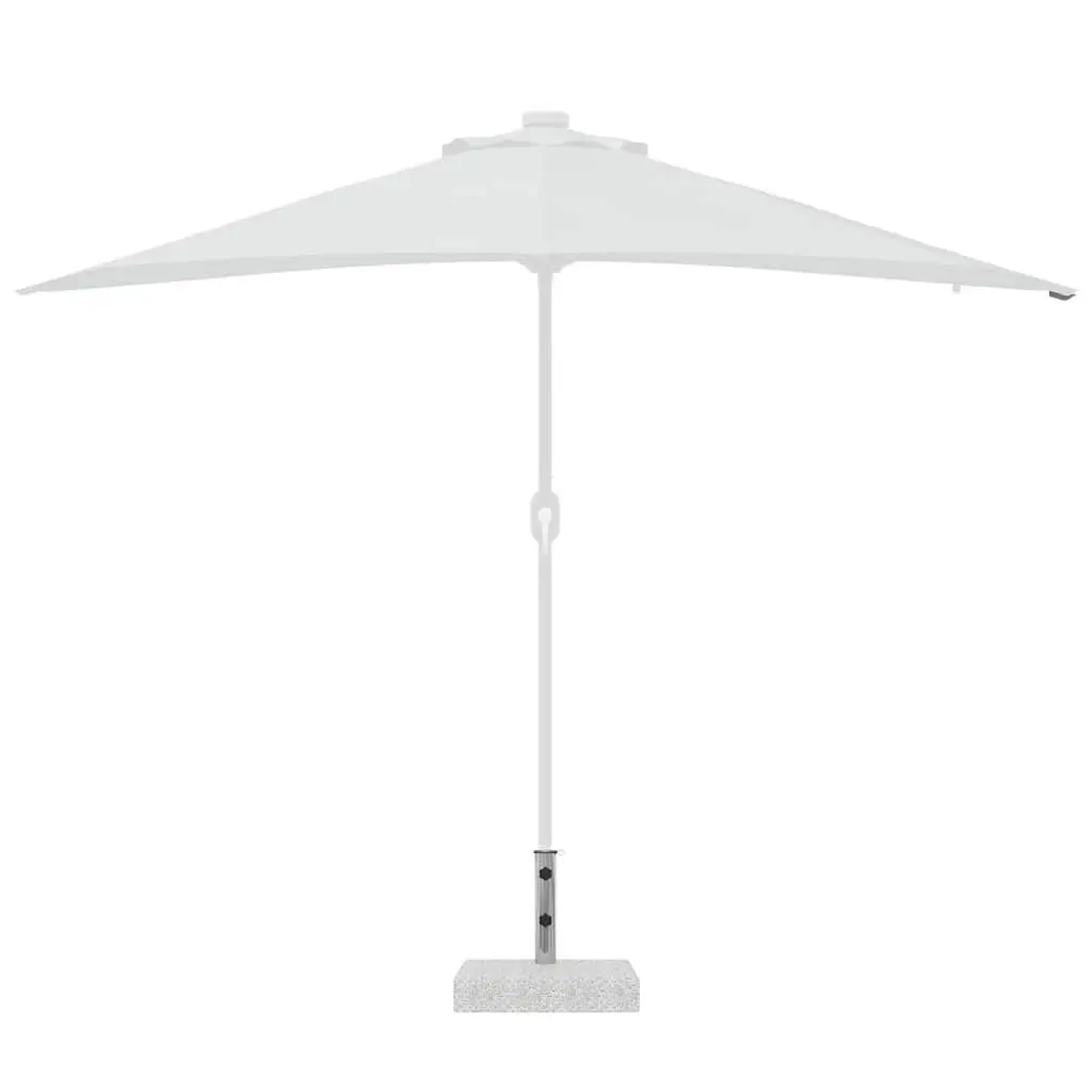 Rectangular Granite Parasol Base 25kg Outdoor Umbrella Stand Grey Heavy Duty