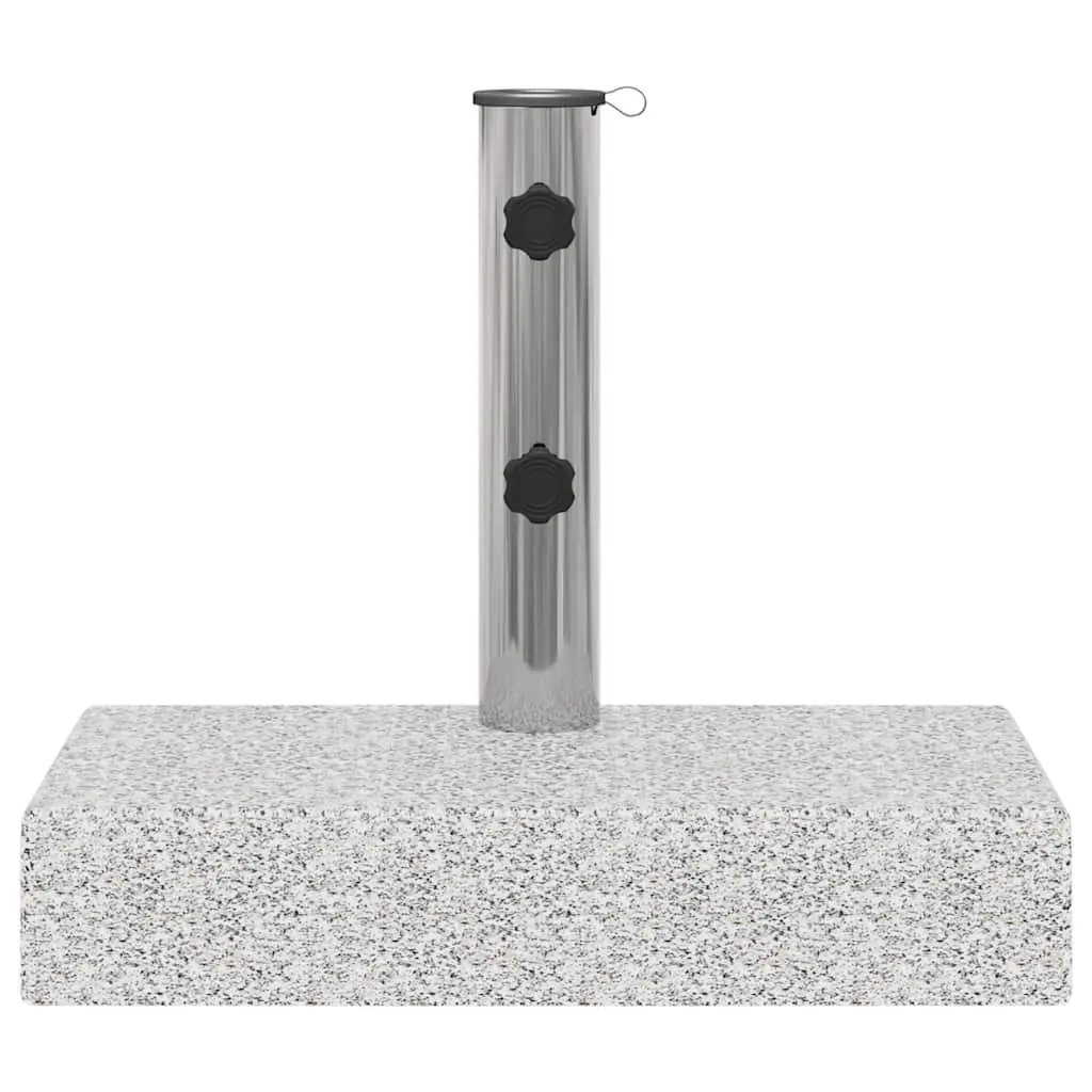 Rectangular Granite Parasol Base 25kg Outdoor Umbrella Stand Grey Heavy Duty
