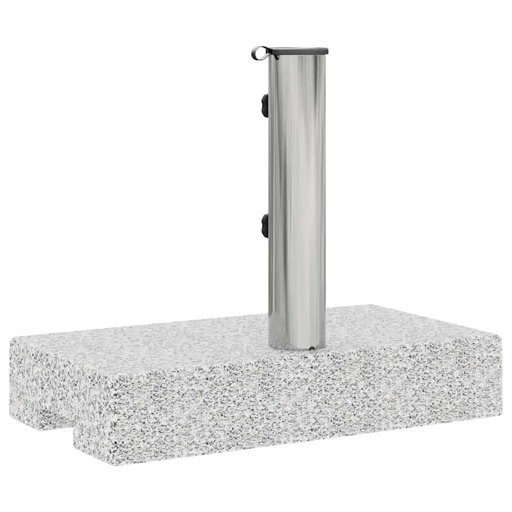 Rectangular Granite Parasol Base 25kg Outdoor Umbrella Stand Grey Heavy Duty