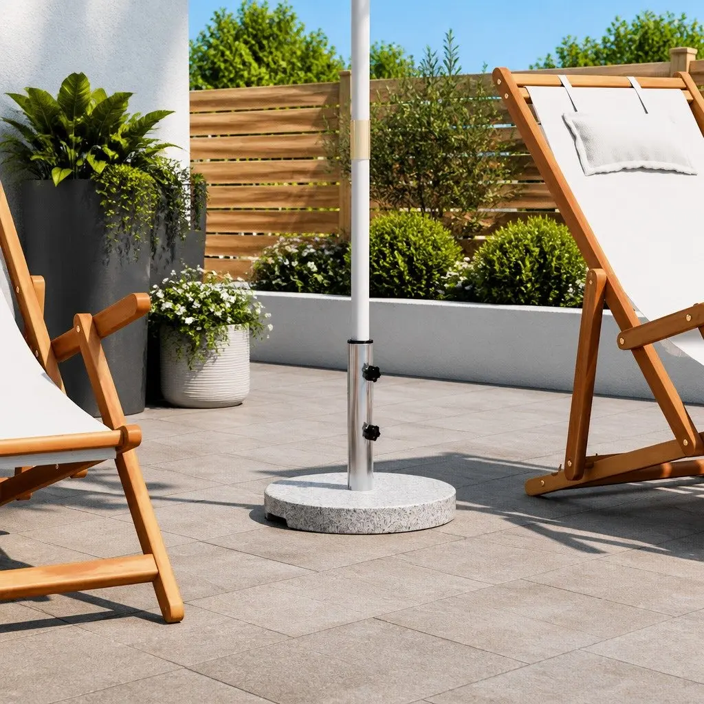 Granite Parasol Base 20 kg Round for Secure Outdoor Use
