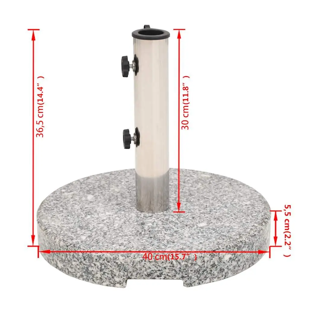 Granite Parasol Base 20 kg Round for Secure Outdoor Use