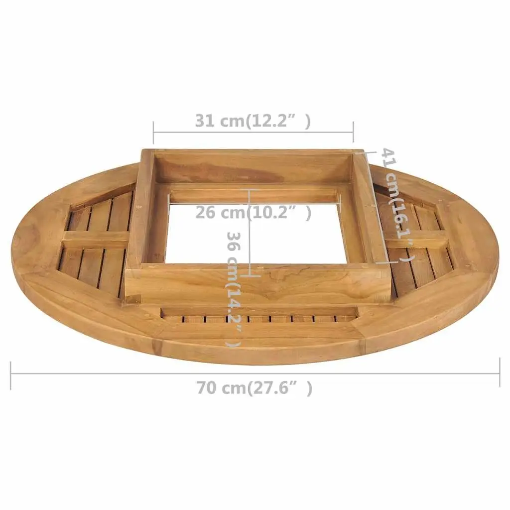 Beer Crate Tabletop Brown 70cm Portable Party Table Accessory Outdoor Camping