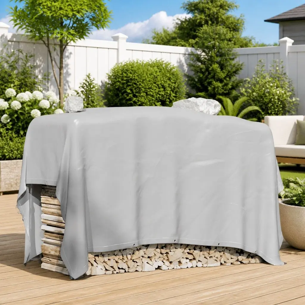 3x3m Grey Heavy-Duty Canvas Tarp