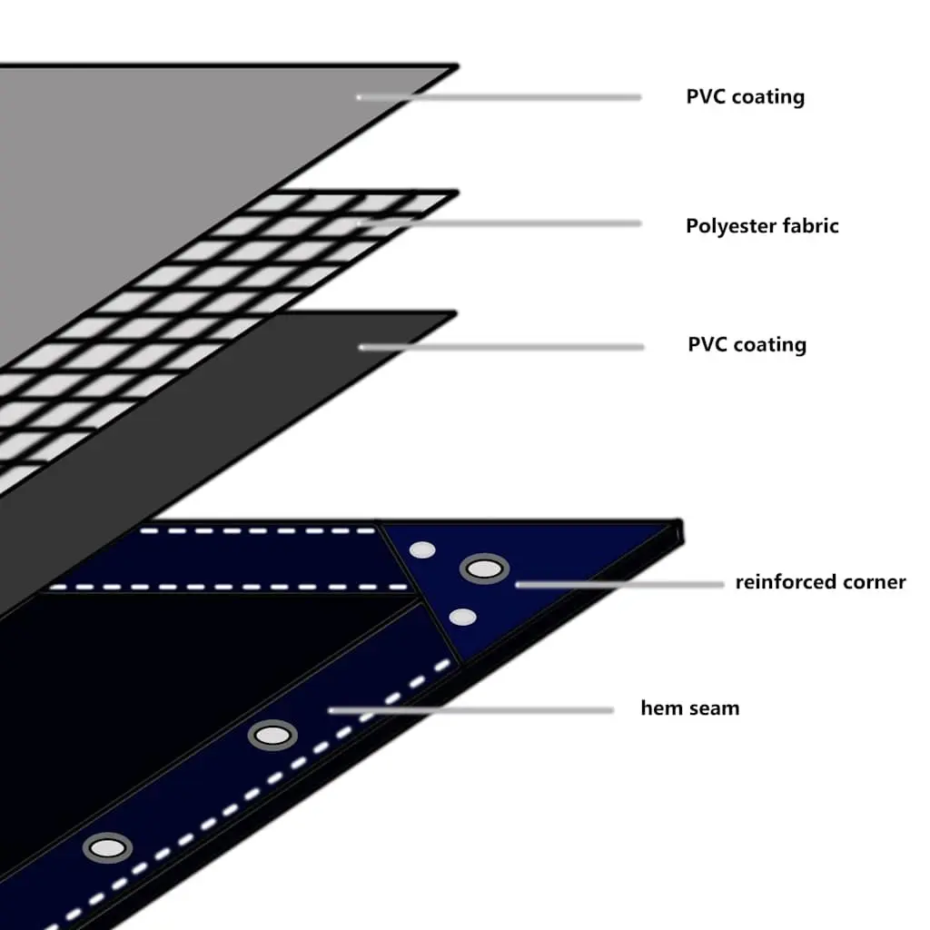 3x3m Grey Heavy-Duty Canvas Tarp