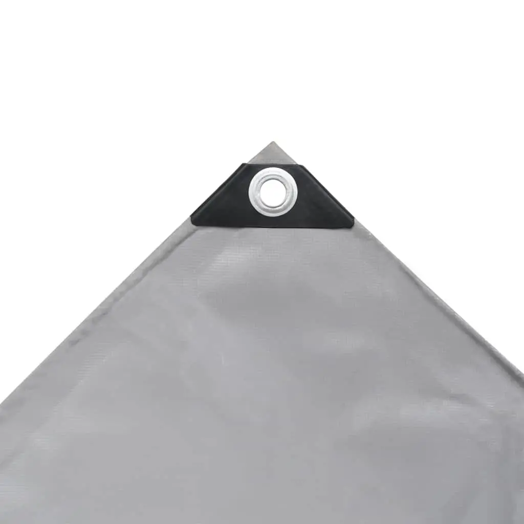 Heavy-Duty Tarpaulin for Outdoor Use 4x4 m Grey Waterproof Canvas Cover