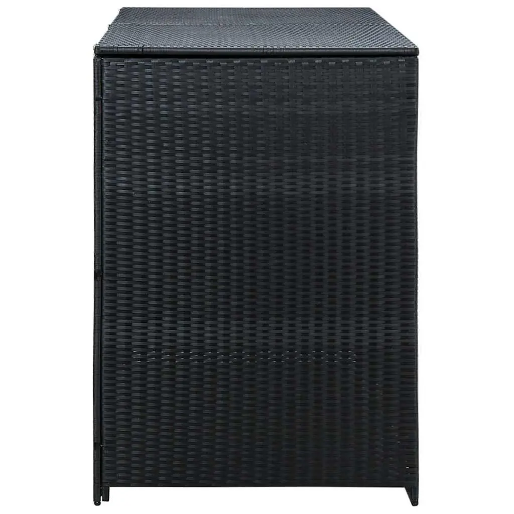 Double Wheelie Bin Shed Storage Box Outdoor Garden Black 148x80x111cm