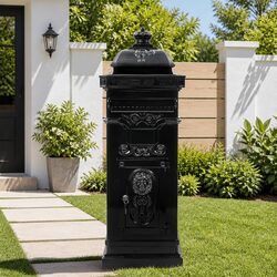 Specifications of Vintage Black Pillar Letterbox
