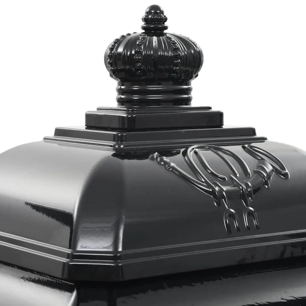 Vintage Black Pillar Letterbox