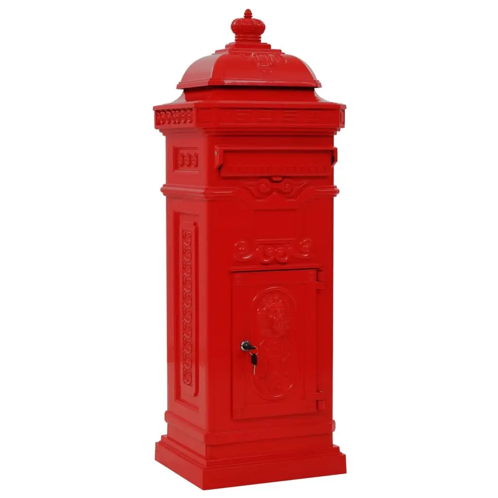 Red Vintage Outdoor Mailbox