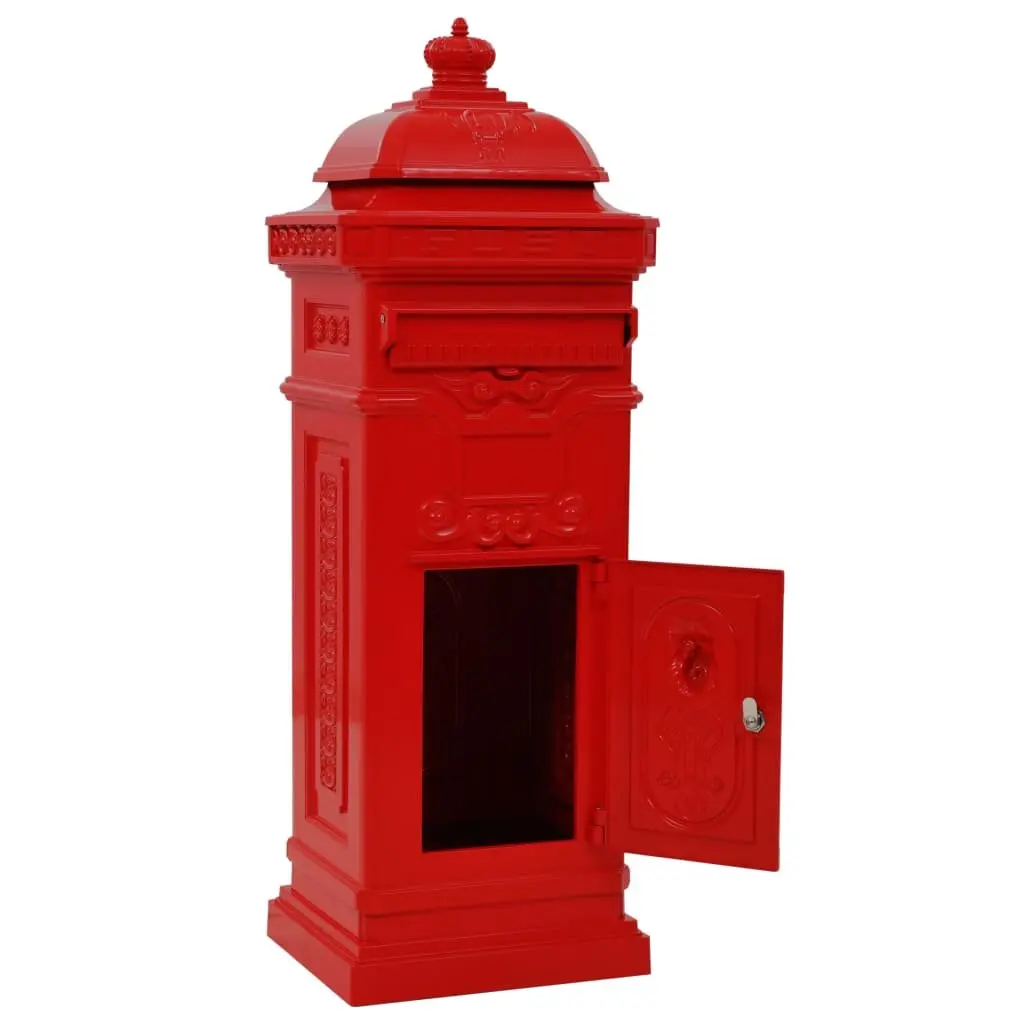 Red Vintage Outdoor Mailbox