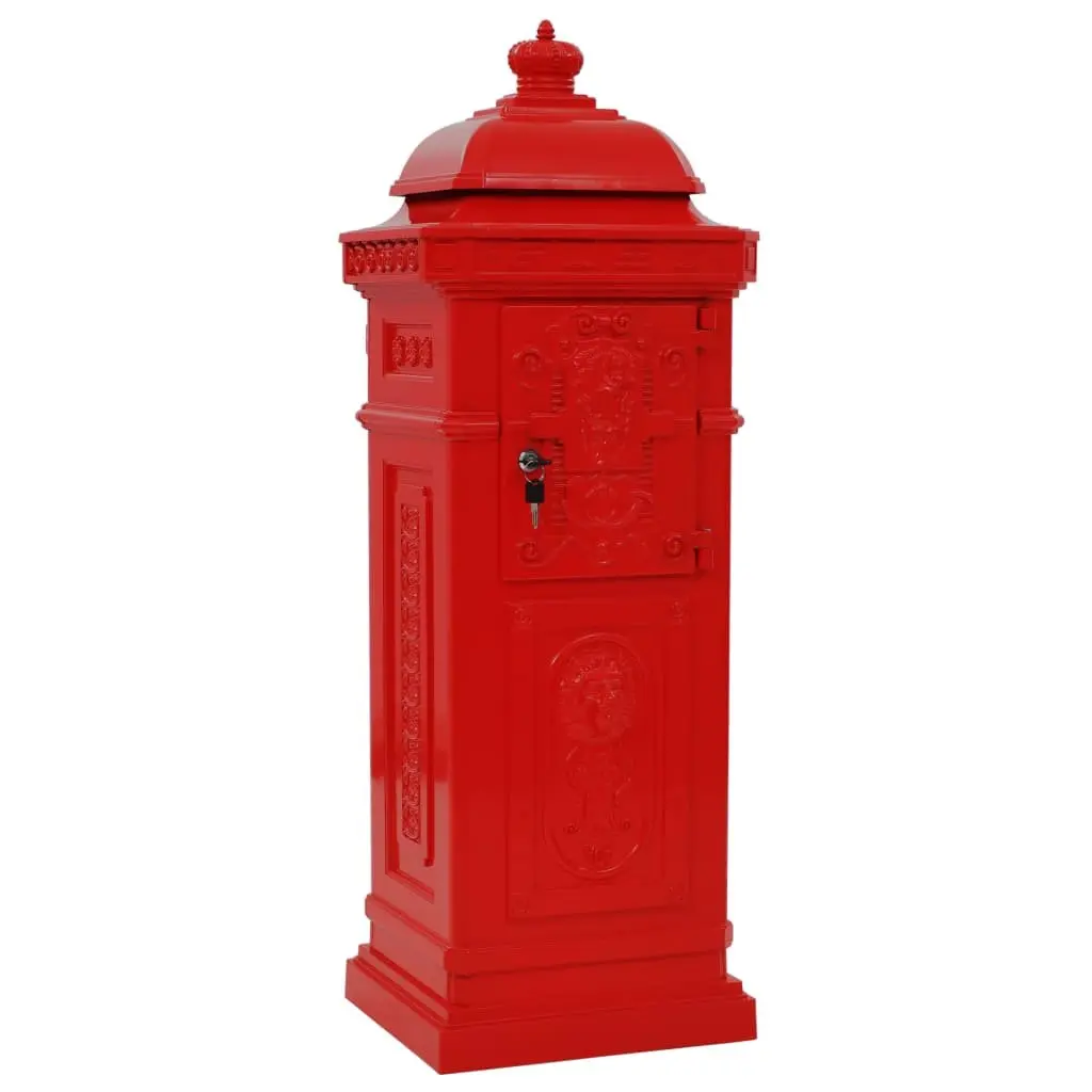 Red Vintage Outdoor Mailbox