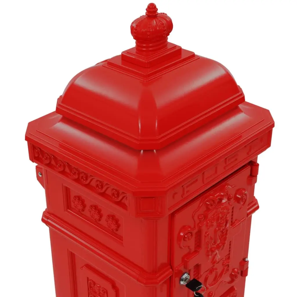 Red Vintage Outdoor Mailbox