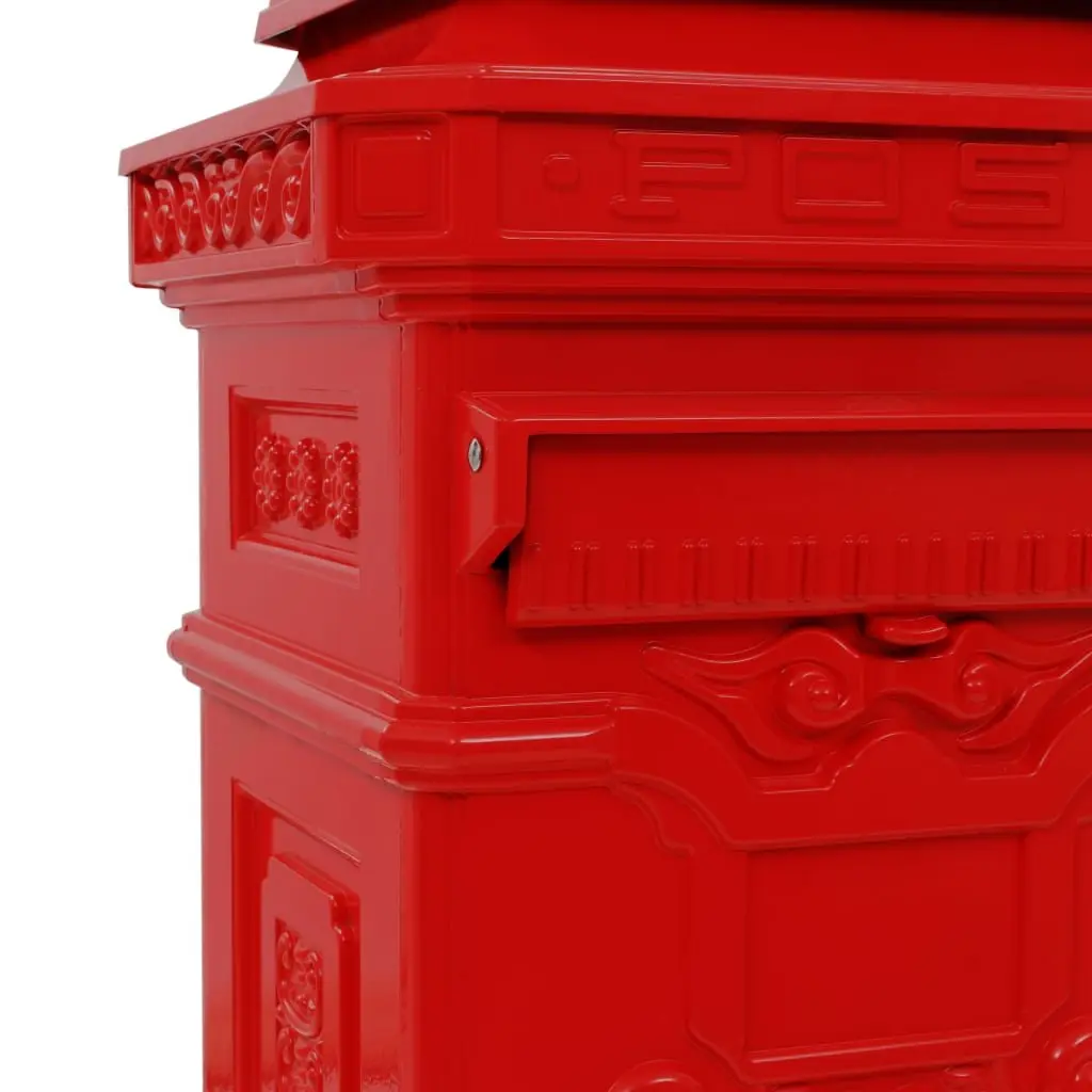 Red Vintage Outdoor Mailbox