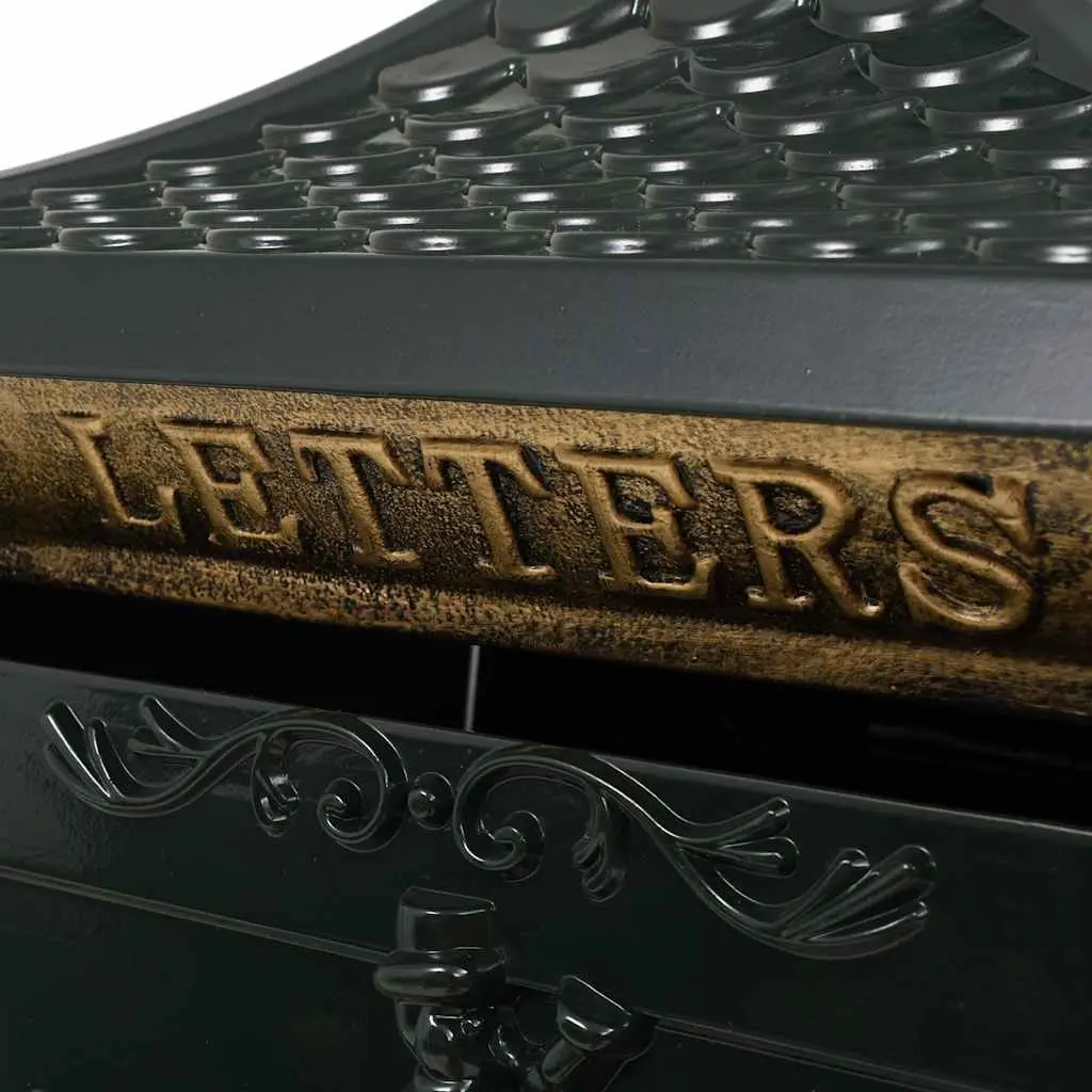 Pedestal Letterbox Vintage Style Garden Mail Post Box Green Outdoor