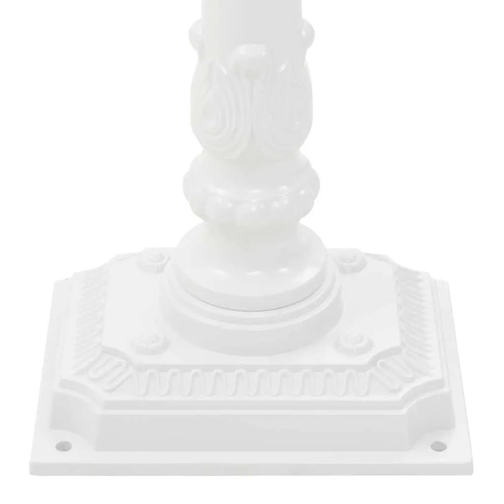 Pedestal Letterbox Outdoor Vintage Style White Cast Aluminium