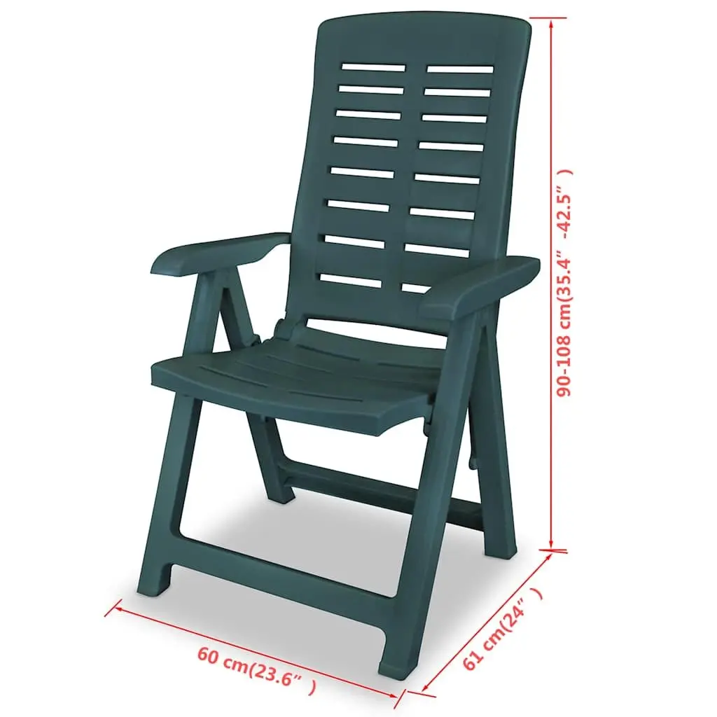 Reclining Garden Chairs for Outdoor Patio 2 pcs Lightweight Portable Folding