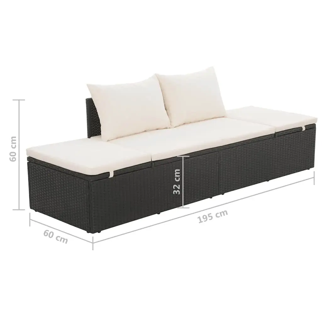 Outdoor Lounge Bed for Garden and Patio 195x60cm