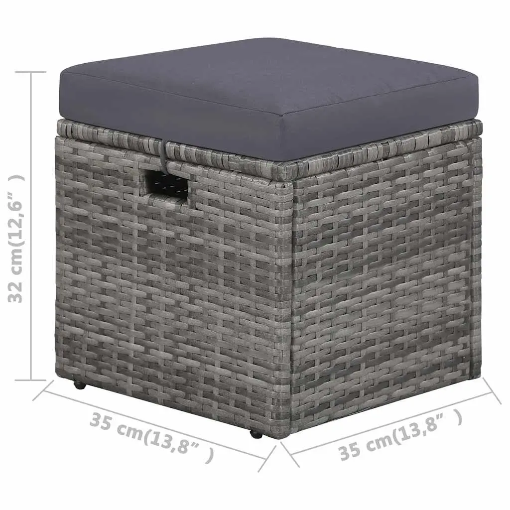 4 Piece Outdoor Garden Lounge Set for Patio Grey