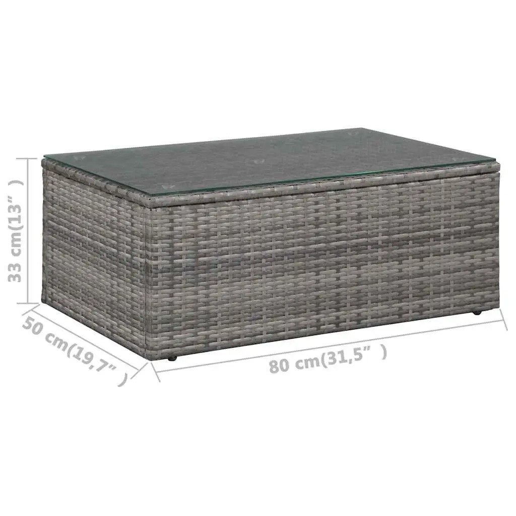 4 Piece Outdoor Garden Lounge Set for Patio Grey