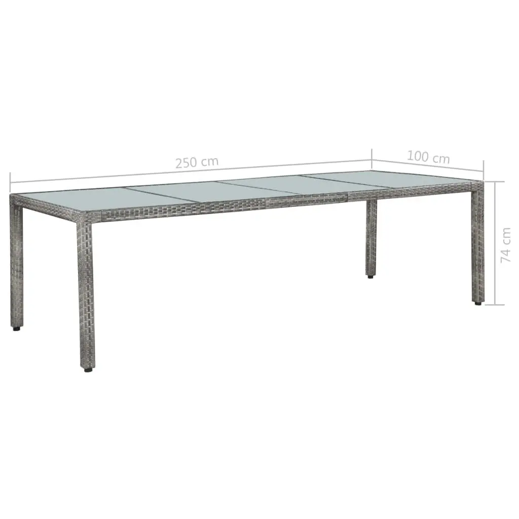 Outdoor Dining Set 11 Piece Garden Furniture for Patio and Al Fresco Dining Grey