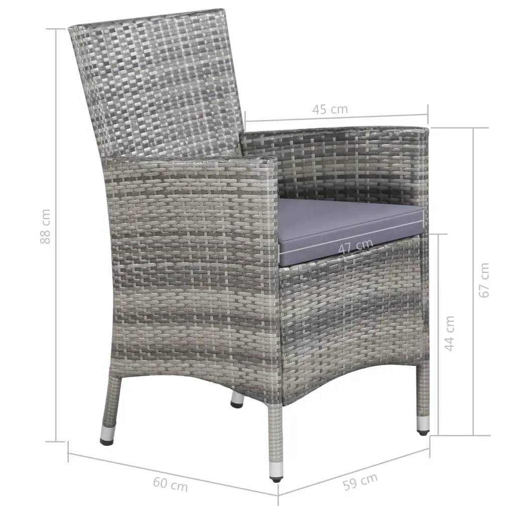 Outdoor Dining Set 11 Piece Garden Furniture for Patio and Al Fresco Dining Grey