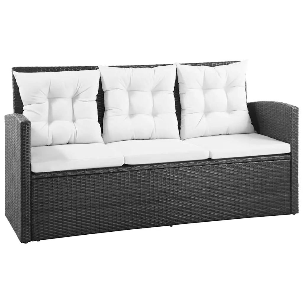 5 Piece Garden Lounge Set Outdoor Patio Black