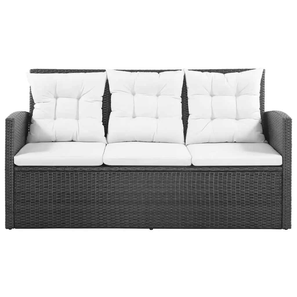 5 Piece Garden Lounge Set Outdoor Patio Black